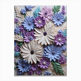 Flowers On A Wall Canvas Print