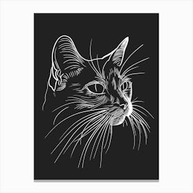 American Shorthair Cat Minimalist Illustration 1 Canvas Print