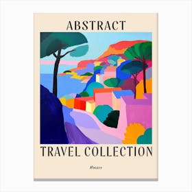 Abstract Travel Collection Poster Monaco 1 Canvas Print