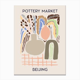 Beijing Pottery Market Canvas Print