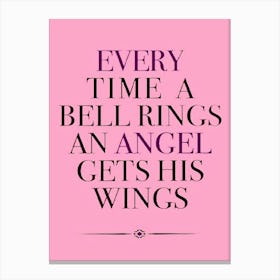 Angel Qoute Illustration 7 Canvas Print