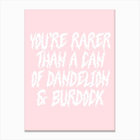 Dandelion And Burdock Canvas Print