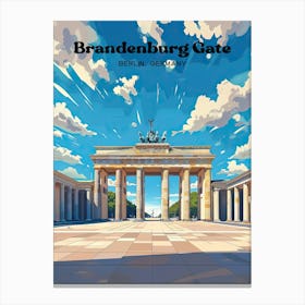 Brandenburg Gate Berlin Summer Digital Travel Art Stampe su tela