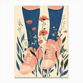 Spring Flowers And Sneakers 10 Canvas Print
