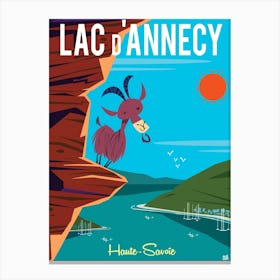 La D Annecy Ibex Poster Blue Canvas Print