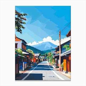 Beppu Japan 1 Colourful Illustration Canvas Print