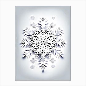 Irregular Snowflakes, Snowflakes, Marker Art 2 Canvas Print