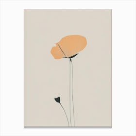 California Poppy Wildflower Simplicity Canvas Print