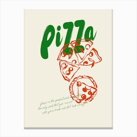 Classy Pizza Canvas Print