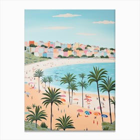 Bondi Beach, Sydney, Australia, Matisse And Rousseau Style 3 Canvas Print