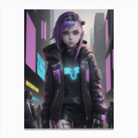 Cyberpunk Girl Canvas Print