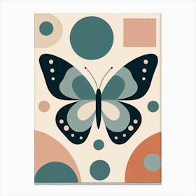 Boho Minimalist Butterfly Poster 1 Canvas Print