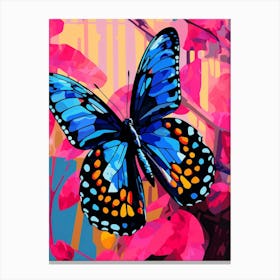 Pop Art Red Spotted Purple Butterfly  3 Canvas Print