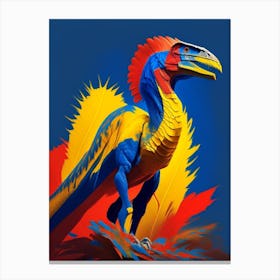 Eoraptor 1 Primary Colours Dinosaur Canvas Print