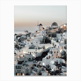 Evening In Oia, Santorini Canvas Print