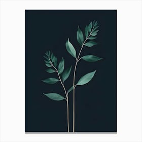 Minimalist Botanical Create A Minimalist Botanical Design With Delicate Elongated Leaves Canvas Print