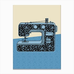 Sew Machine Floral Sewing Abstract Canvas Print