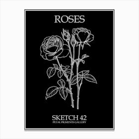 Roses Sketch 42 Poster Inverted Canvas Print