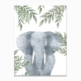 Watercolour Elephant Boho nursery print Canvas Print