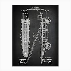 Fire Truck Art, Firefighter Decor,Firefighter Print,Fire Truck Blueprint,Ladder Fire Truck Print, Fire Truck Patent, Fire Truck Poster,Cf9421 Canvas Print