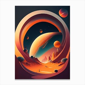 Space Comic Space Space Canvas Print