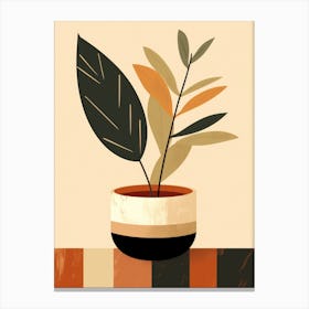 Abstract Of A Potted Plant Canvas Print