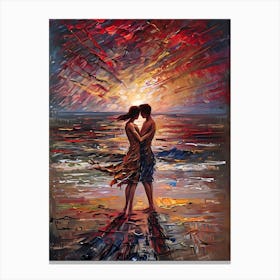 'Love At Sunset' 2 Canvas Print