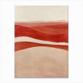 'Red And White' 1 Canvas Print