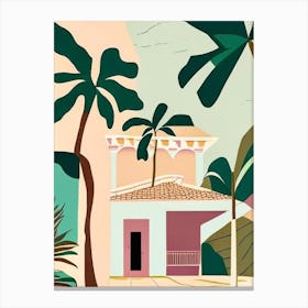 Cayo Levantado Dominican Republic Muted Pastel Tropical Destination Canvas Print