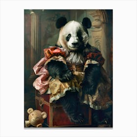 Panda Bear with clothes Canvas Print