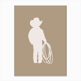 Little Cowboy - Neutral Canvas Print