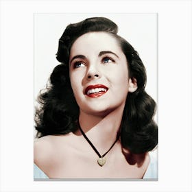 Portrait Of Elizabeth Taylor Canvas Print