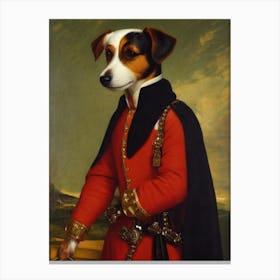 Russell Terrier Renaissance Portrait Oil Painting Canvas Print