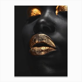 Gold Lips 6 Canvas Print