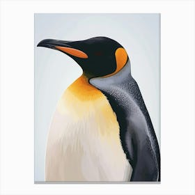 Emperor Penguin Signy Island Minimalist Illustration 2 Canvas Print