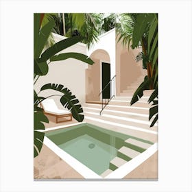 Illustration Of A Pool Canvas Print