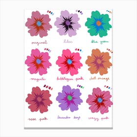 Flower Colors Variation Canvas Print