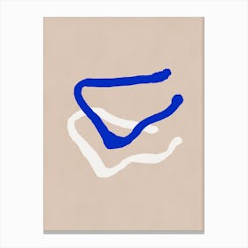 Abstract Composition With Blue Lines 03 Canvas Print