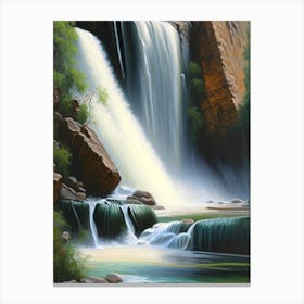 Gartempe Waterfalls, France Peaceful Oil Art  Canvas Print