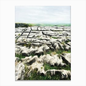 Limestone Pavement Yorkshire Dales Canvas Print