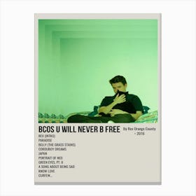 Bcos U Will Never B Free Album Cover Poster For Room Aesthetic Decorative Painting Canvas 1 Canvas Print