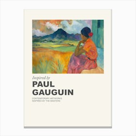 Museum Poster Inspired By Paul Gauguin 4 Canvas Print