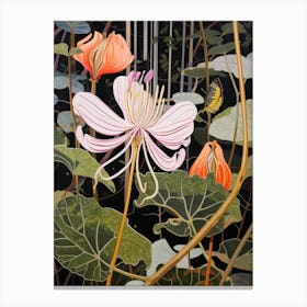 Flower Illustration Honeysuckle 3 Canvas Print