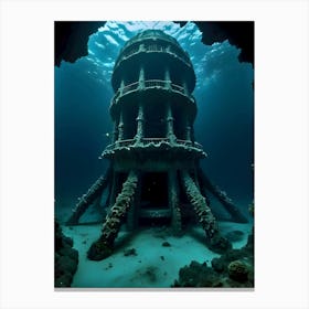 Underwater House-Reimagined 2 Canvas Print