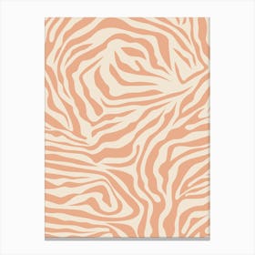 Zebra Stripes Earth Tones Canvas Print