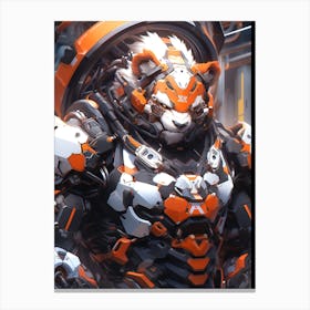 Futuristic Bear Art Canvas Print