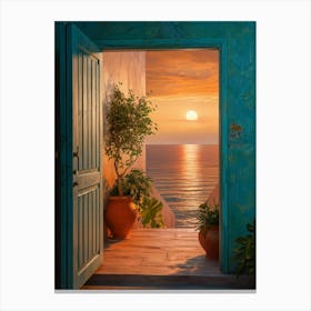 Open Door To The Sea Canvas Print