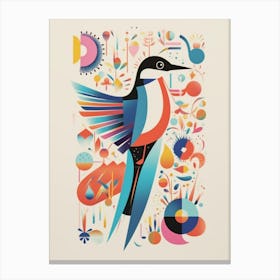 Colourful Scandi Bird Common Tern 2 Canvas Print