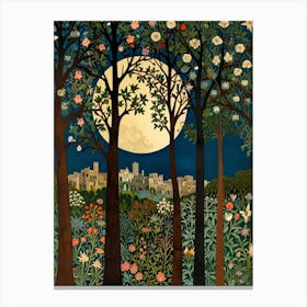 William Morris Moonlight In The Woods 17 Canvas Print