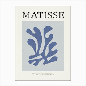 Inspired by Matisse - Blue Flower 01 Canvas Print